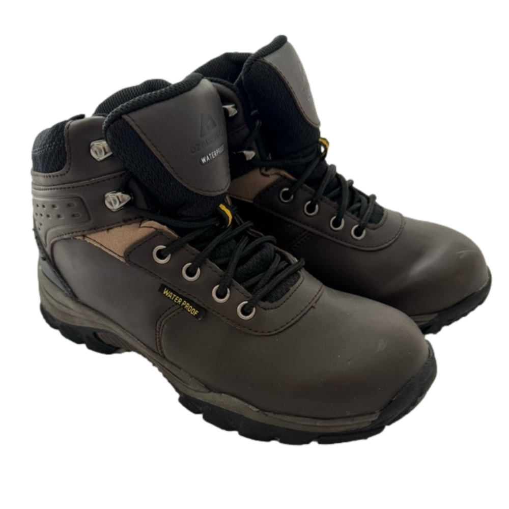 Ozark Trail Waterproof Brown Lace Up Hiking Boots Men’s Size 7